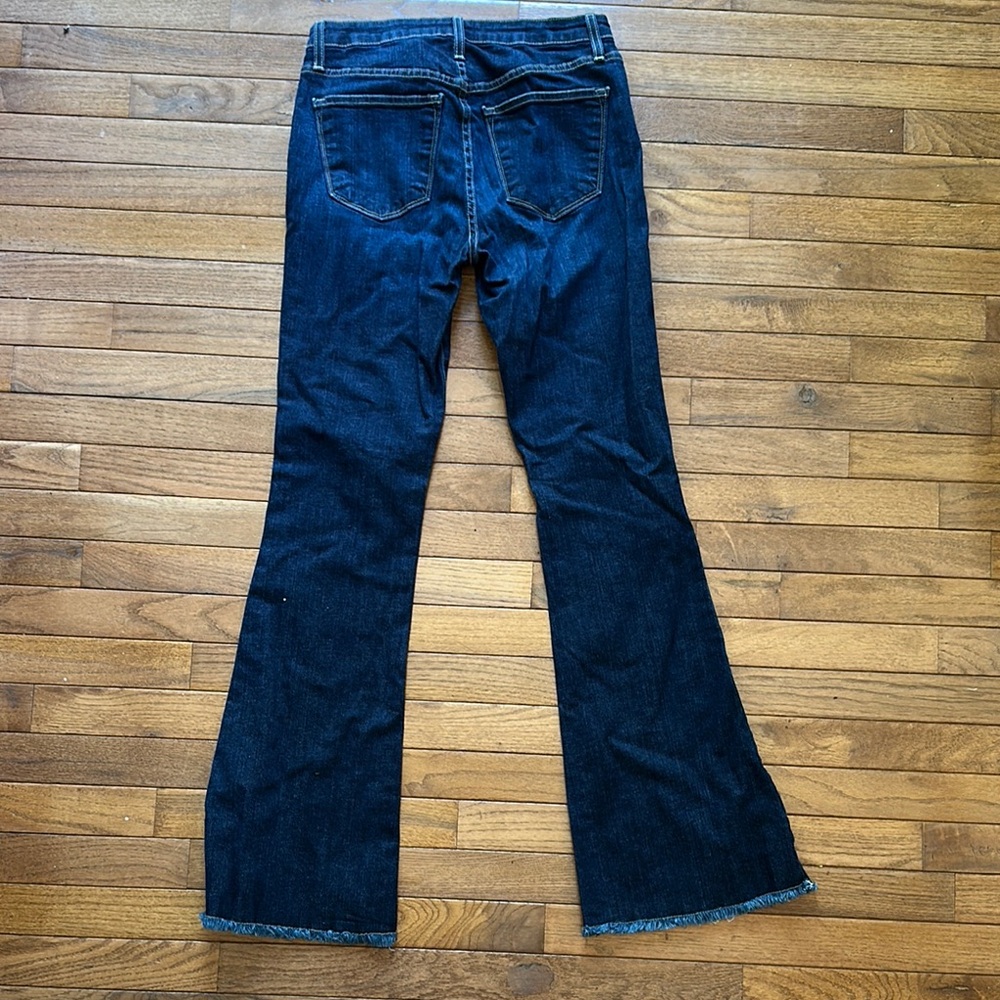 Women's Dark Blue Flared Jeans - Picture 3 of 4